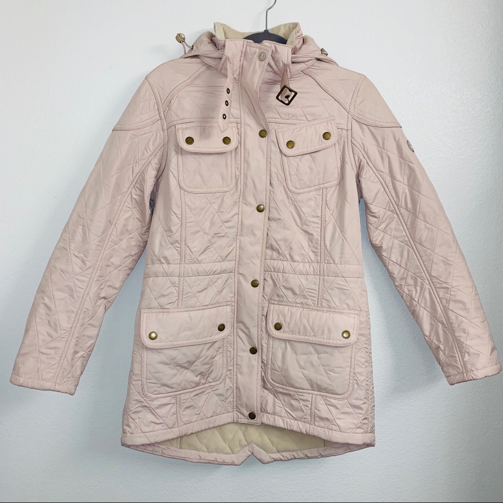 NWT Barbour | Arrow Quilted Hooded Jacket - Picture 4 of 13
